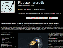 Tablet Screenshot of pladespilleren.dk